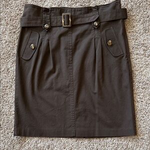 Ann Taylor Dark Brown Pencil Skirt